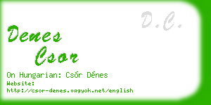 denes csor business card